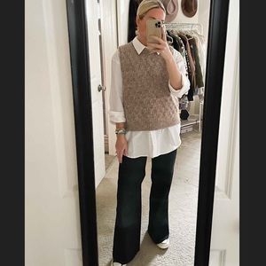 NWT Crewneck Sweater Vest- Taupe